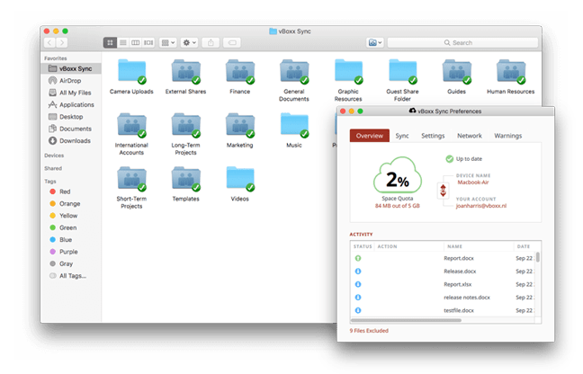 vboxxcloud web interface