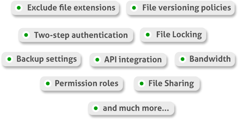 organization policies in vboxxcloud
