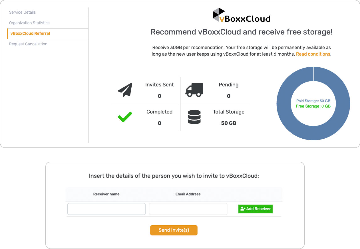 vboxxcloud referrals dashboard